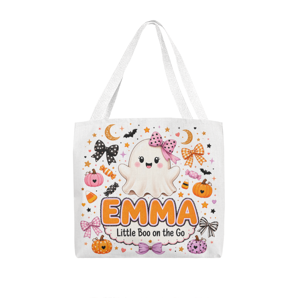 Personalized Little Boo on the Go Halloween Tote Bag