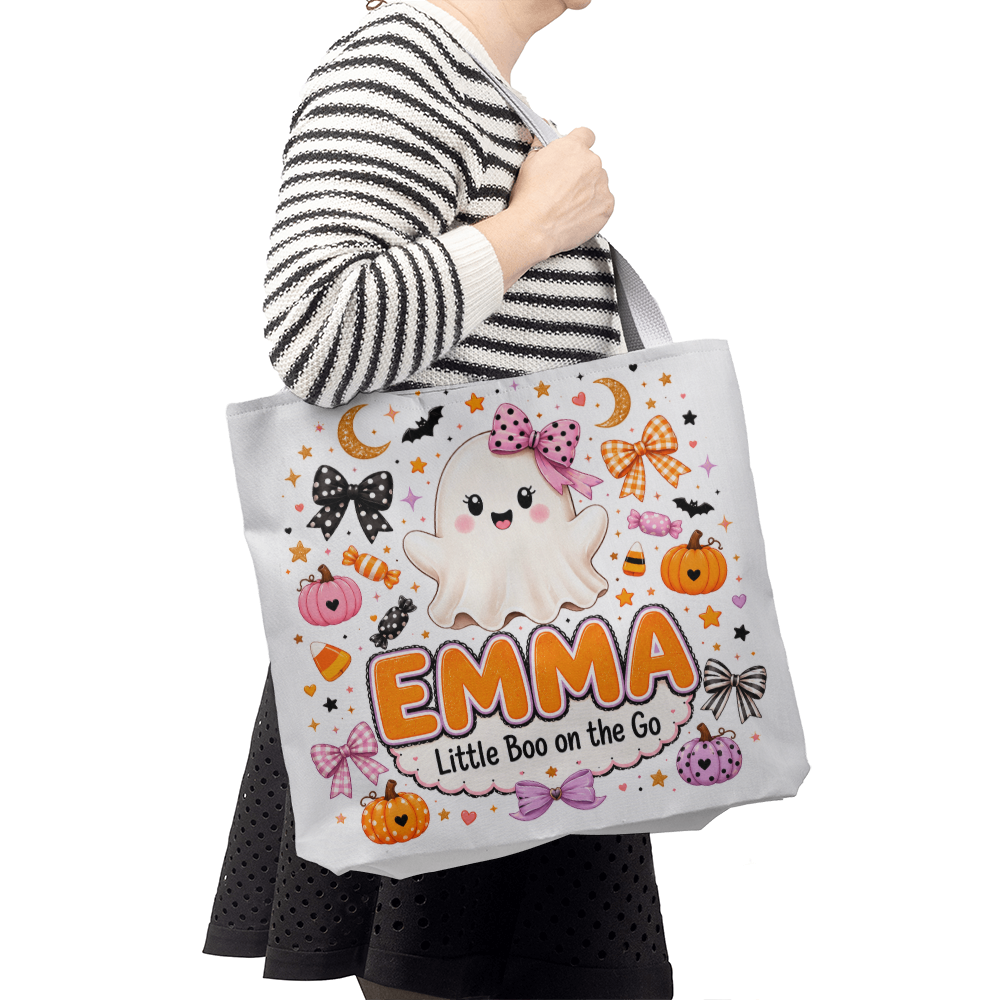 Personalized Little Boo on the Go Halloween Tote Bag
