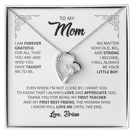 To My Mom – Forever Love Heart Necklace from Son