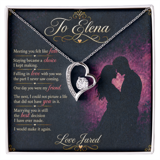 To My Wife – My Best Decision Forever Love Necklace