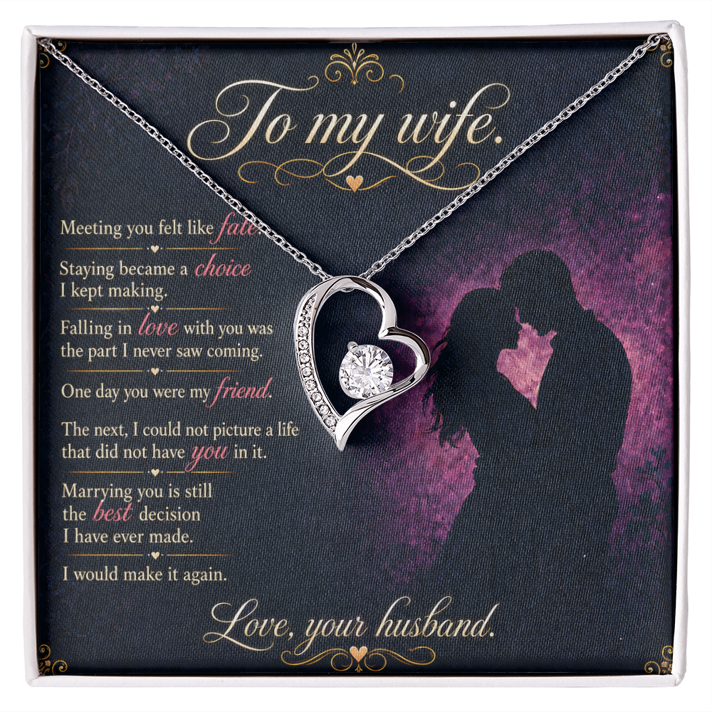 To My Wife – Forever Love Heart Necklace from Husband