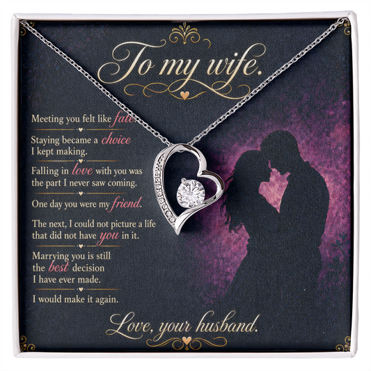 To My Wife – Forever Love Heart Necklace from Husband