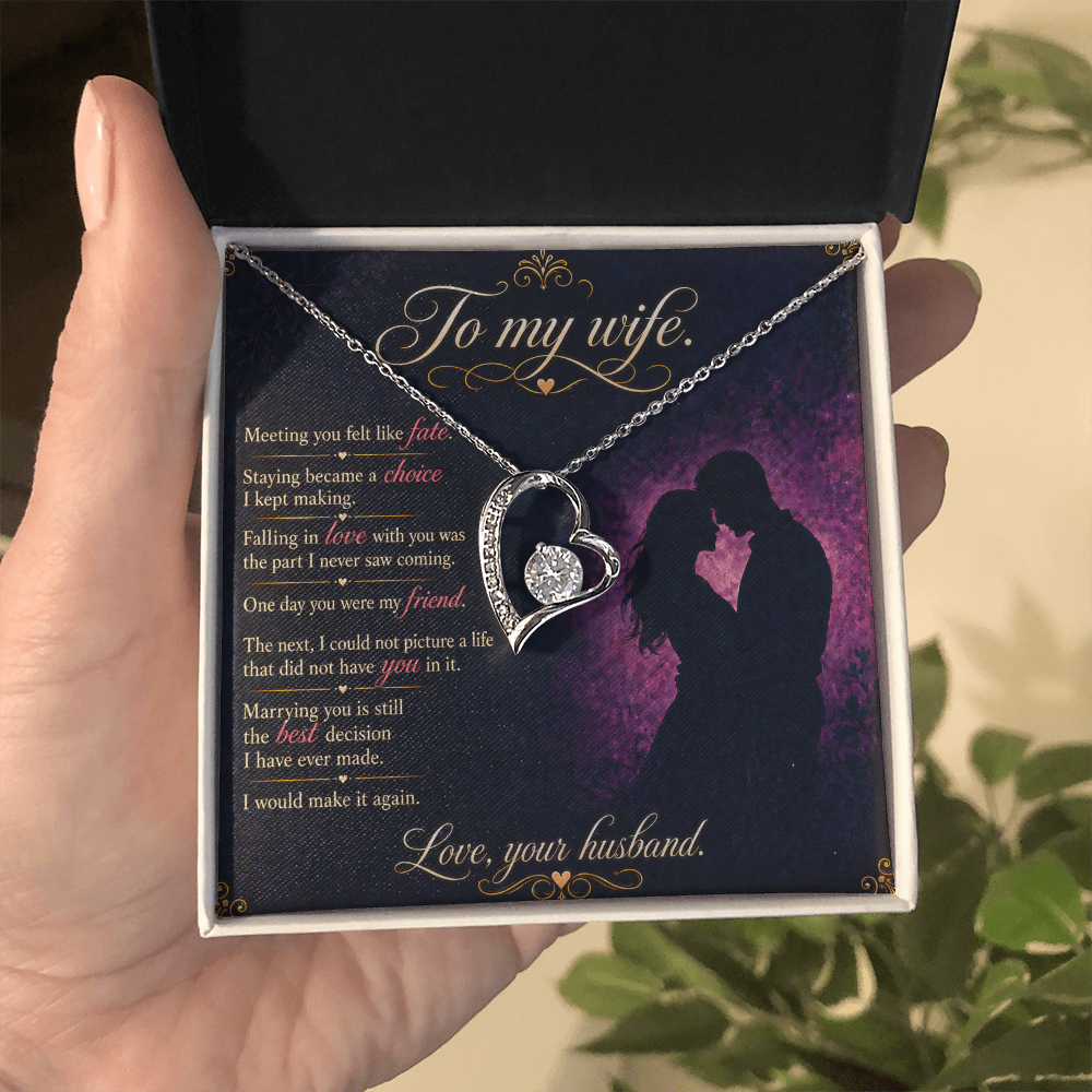 To My Wife – Forever Love Heart Necklace from Husband