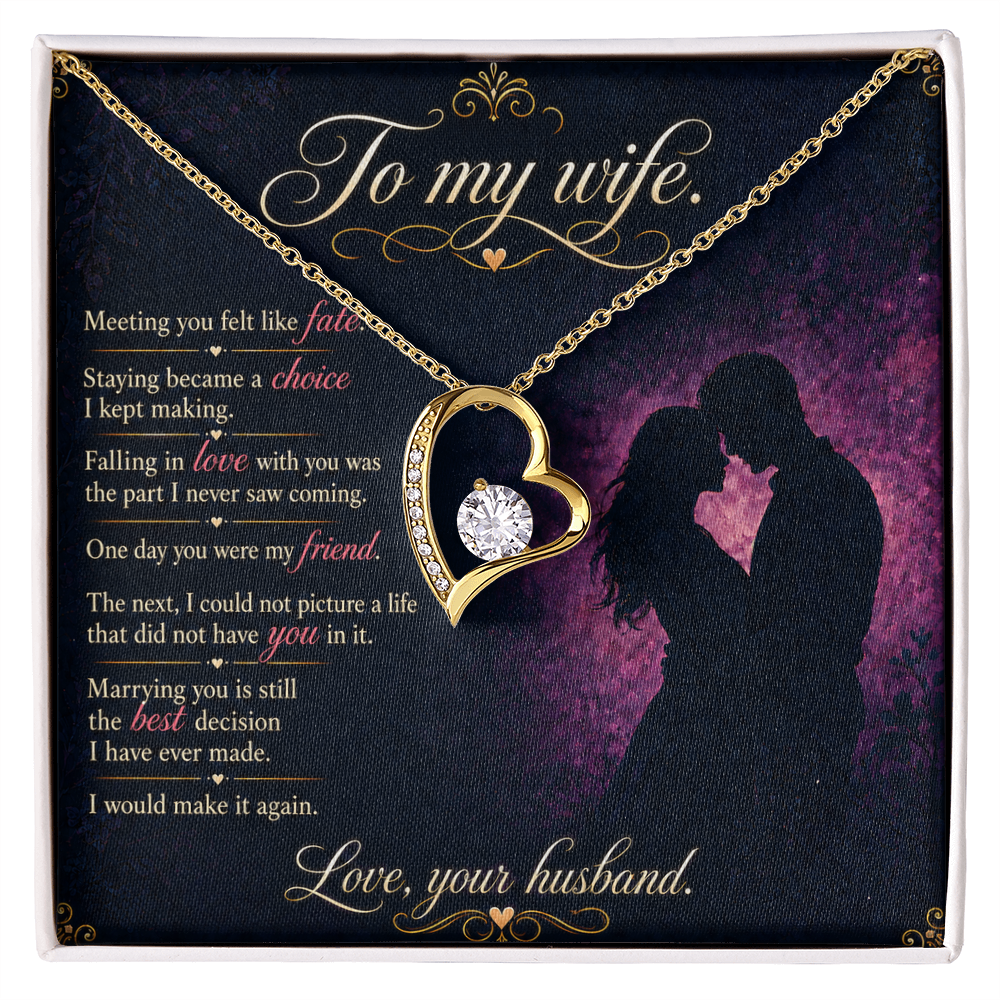 To My Wife – Forever Love Heart Necklace from Husband