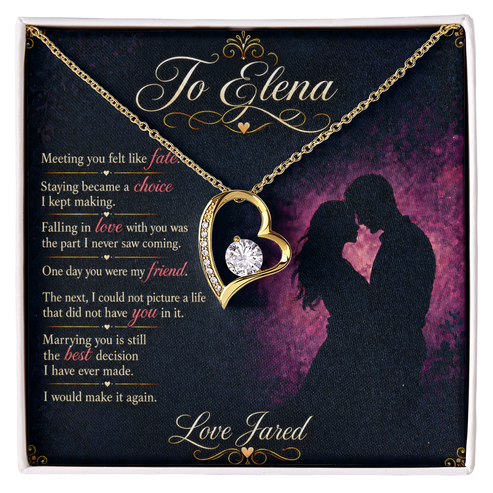 To My Wife – My Best Decision Forever Love Necklace
