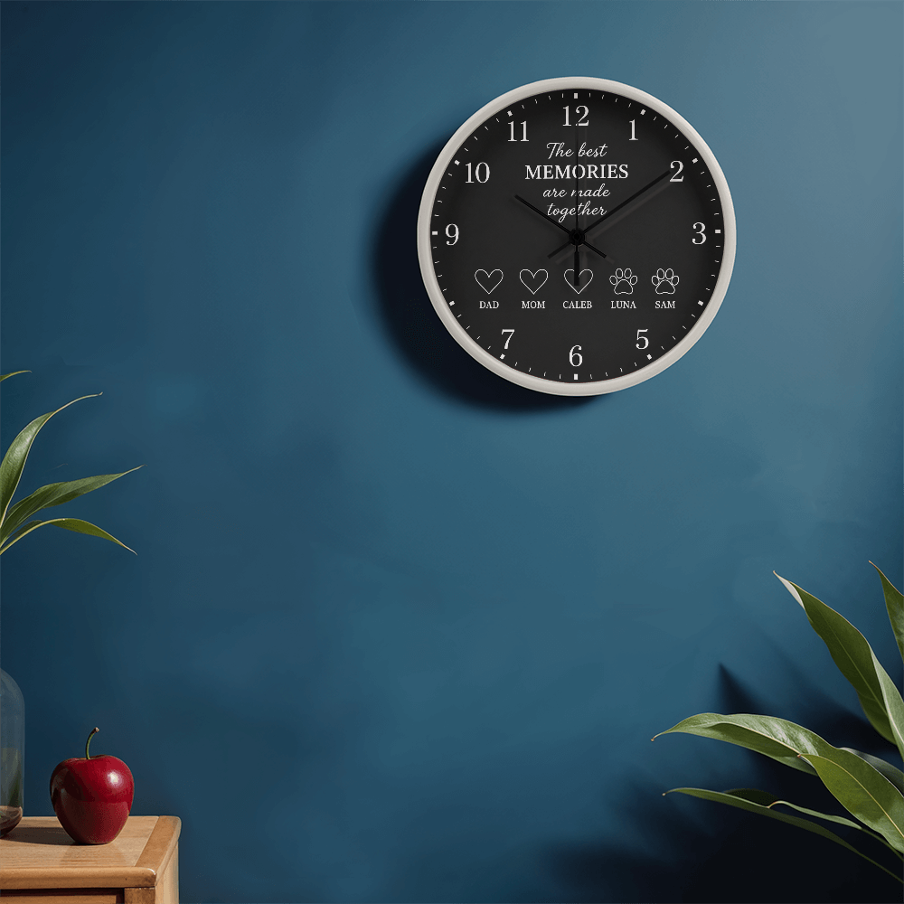 Personalized Family & Pet Memories Clock