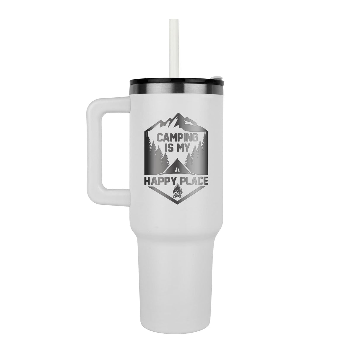 Camping Is My Happy Place Adventure Tumbler