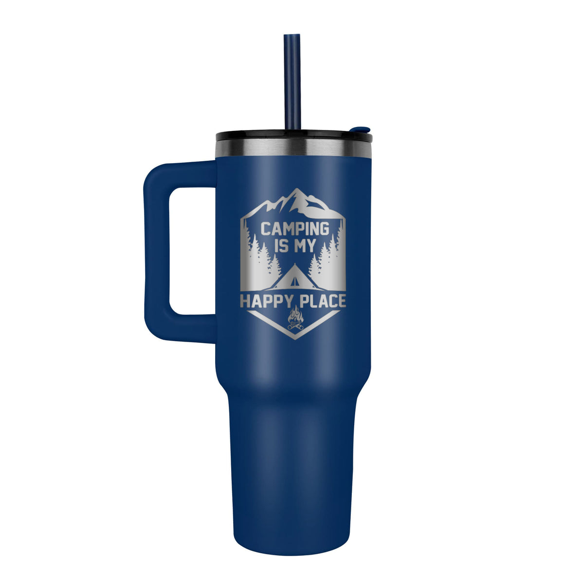 Camping Is My Happy Place Adventure Tumbler