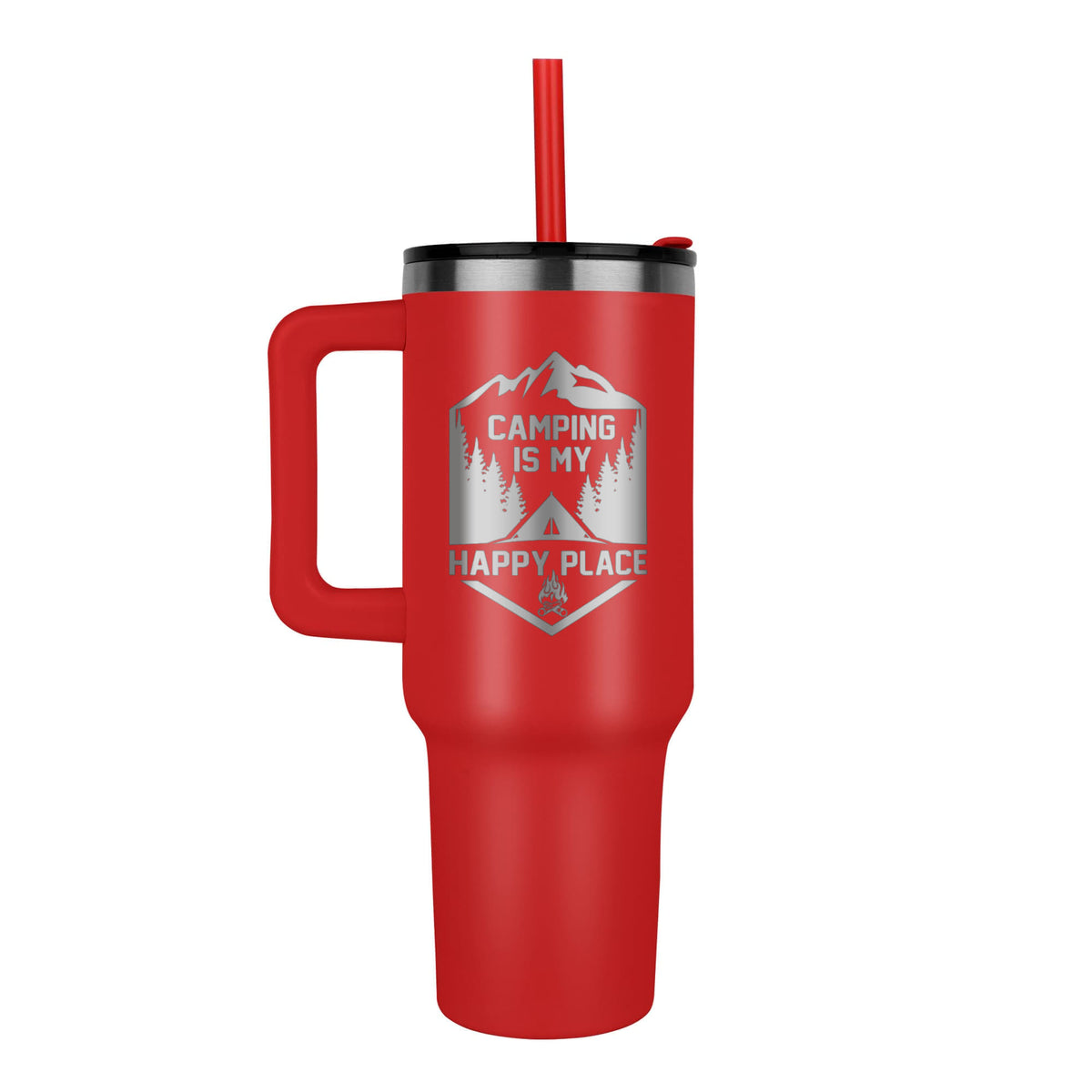 Camping Is My Happy Place Adventure Tumbler