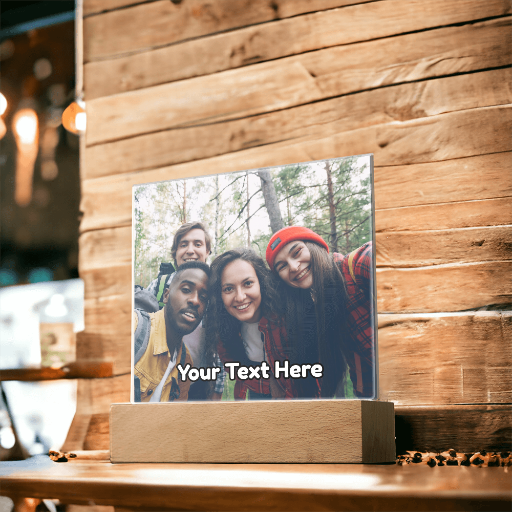 Upload Your Own Photo & Custom Text Acrylic Plaque