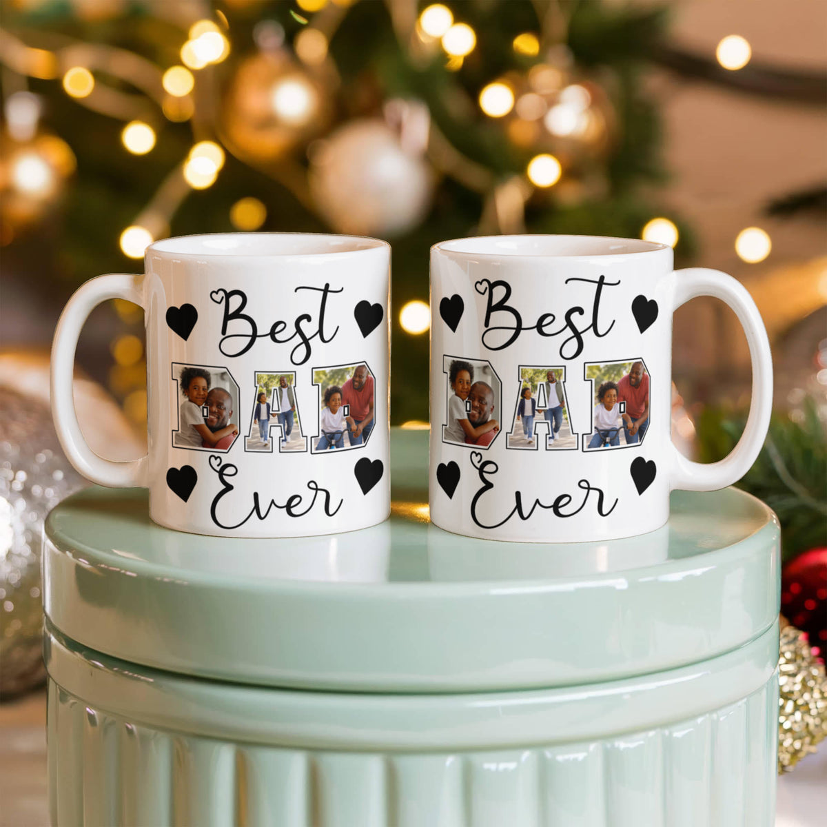 Personalized DAD Photo Collage Mug