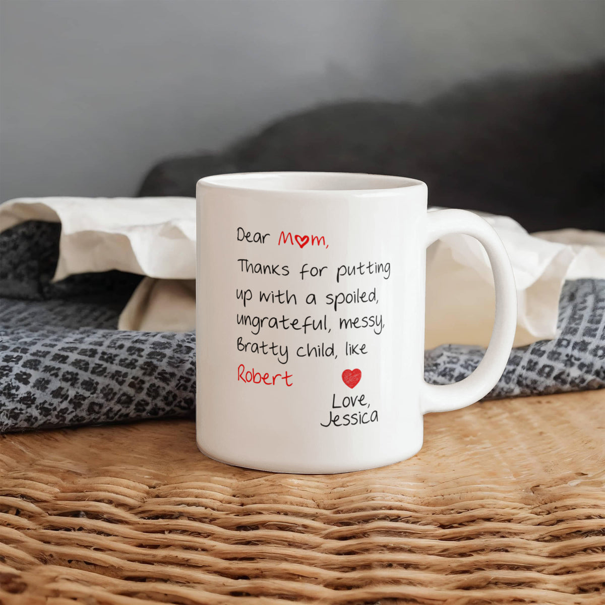 Thanks for Putting Up With Me – Personalized Mom Mug