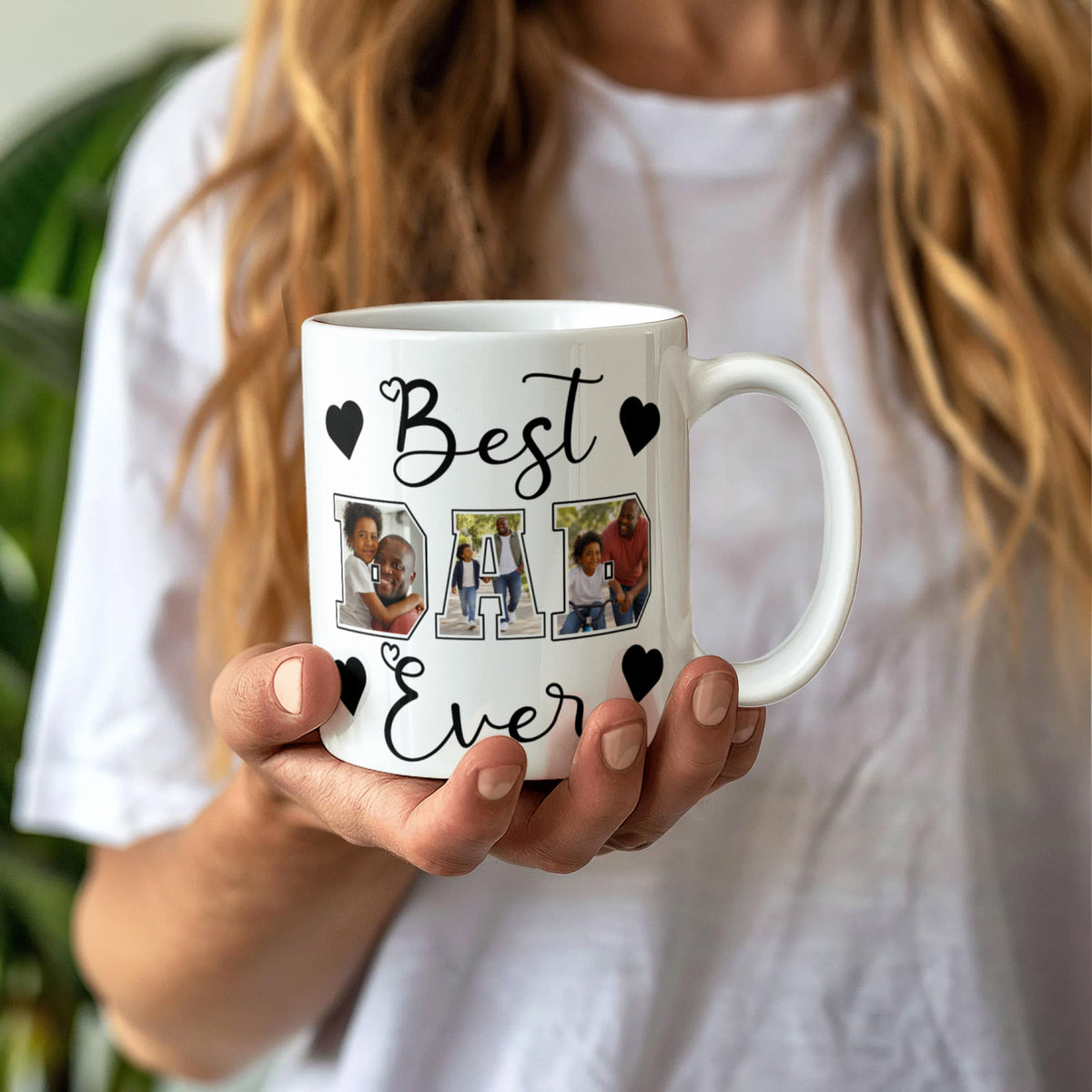 Personalized DAD Photo Collage Mug