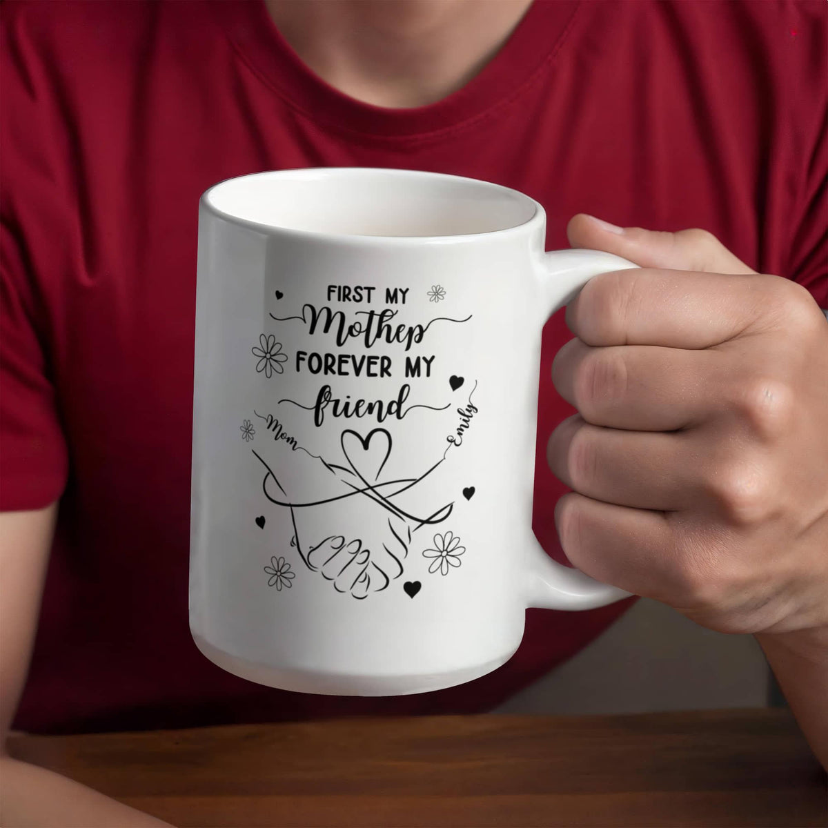 First My Mother, Forever My Friend – Personalized Mom & Daughter Mug