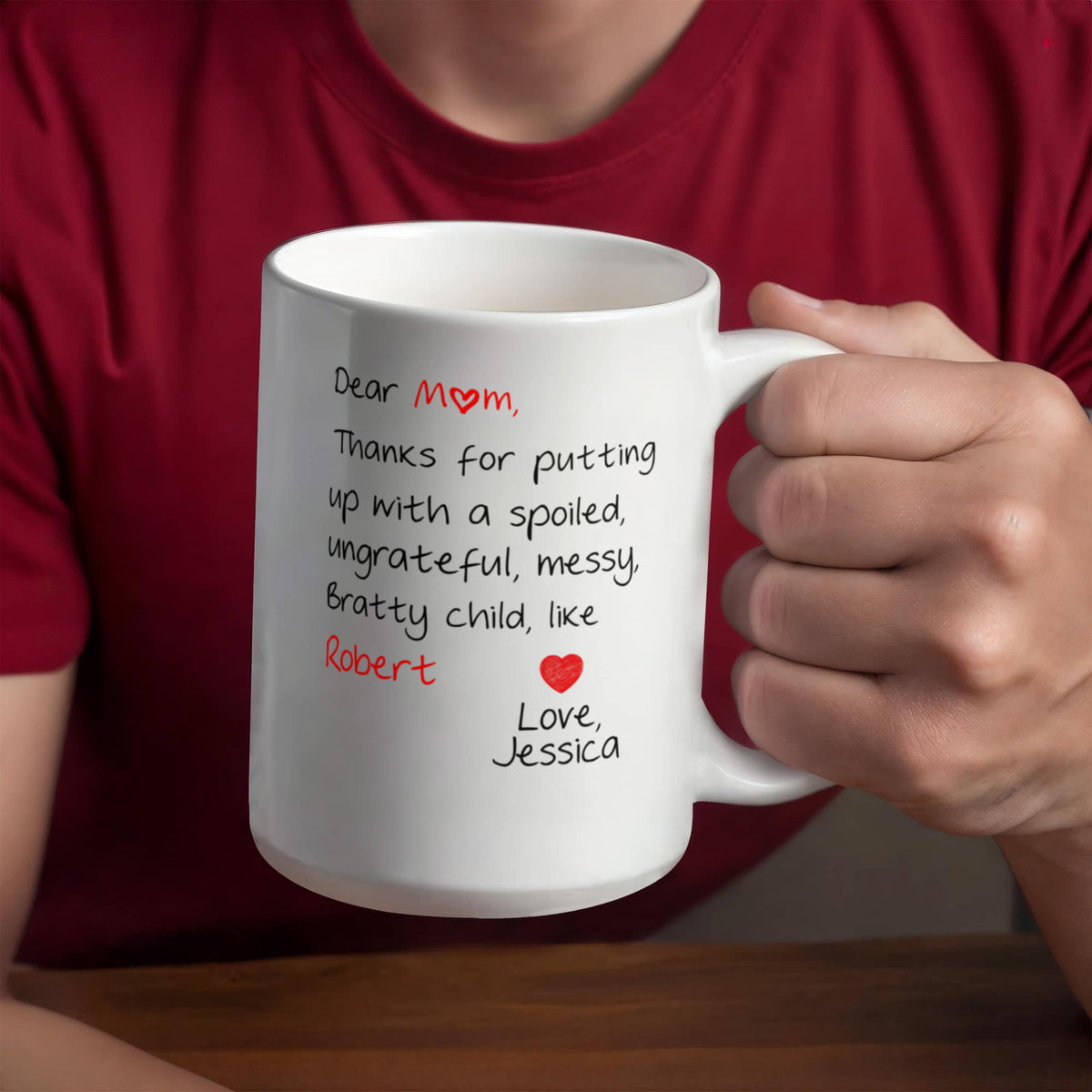 Thanks for Putting Up With Me – Personalized Mom Mug