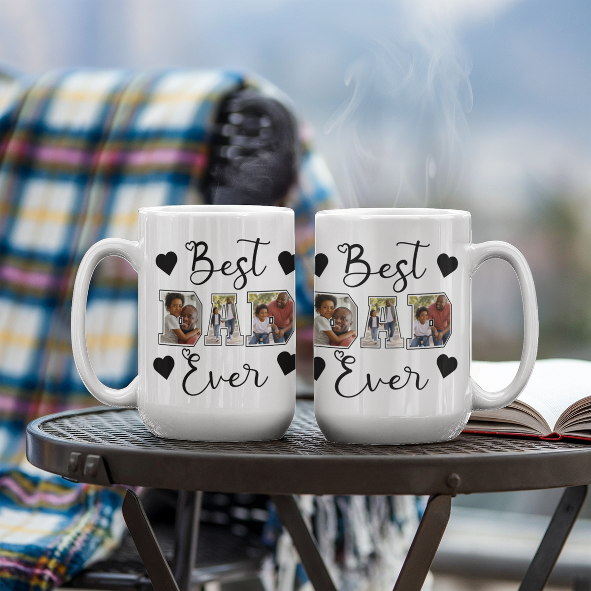 Personalized DAD Photo Collage Mug