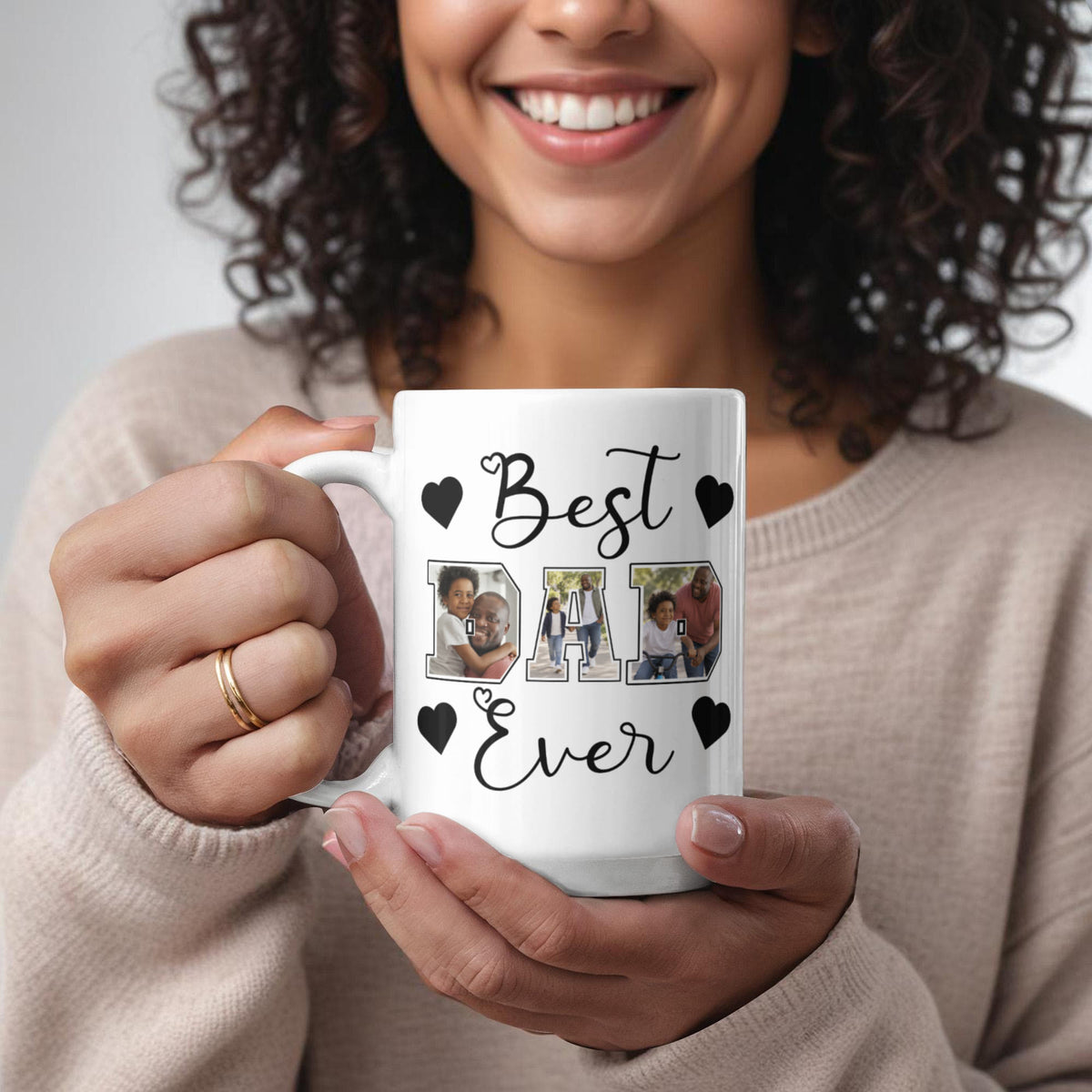 Personalized DAD Photo Collage Mug