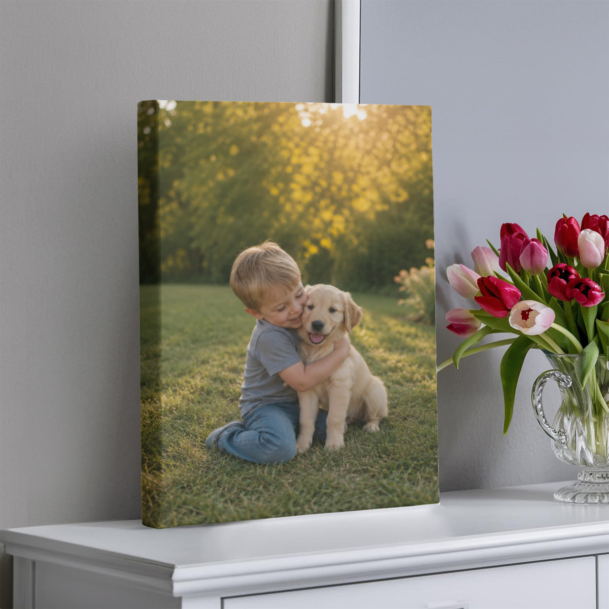 Custom  Pet Lovers Picture Wall Art Canvas
