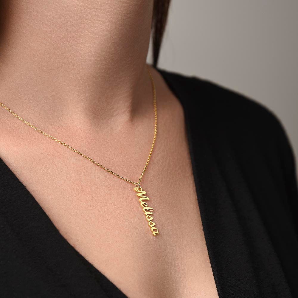 Personalized Multi-Name Vertical Necklace