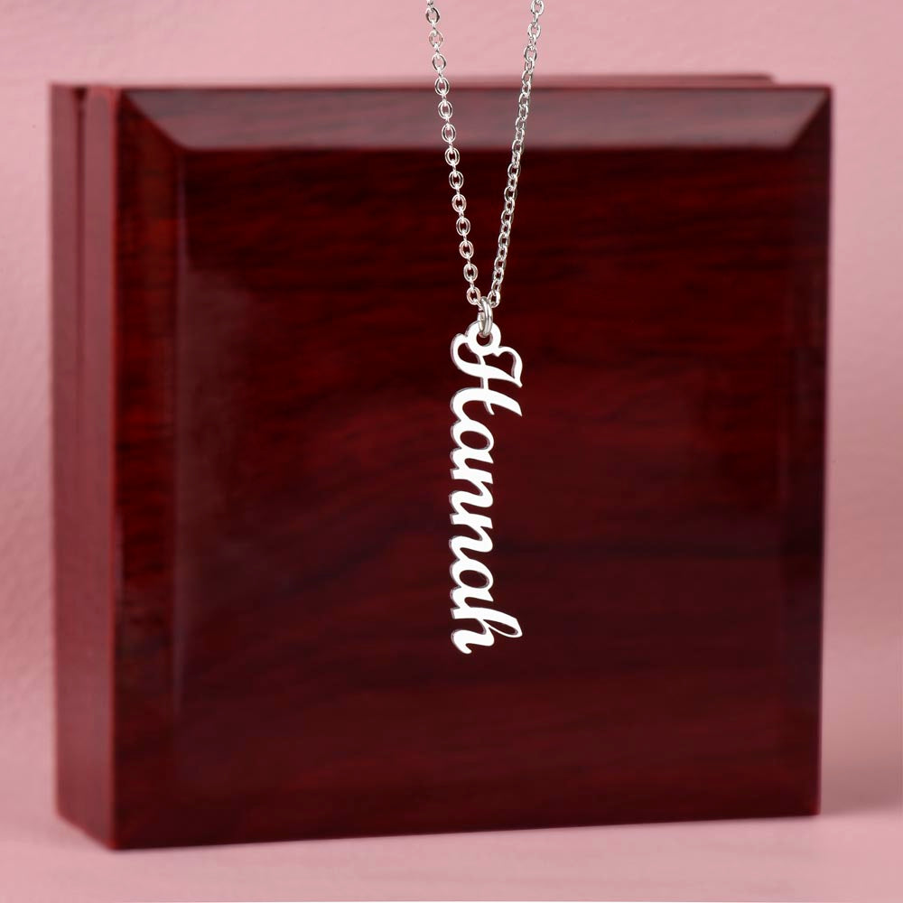 Personalized Multi-Name Vertical Necklace