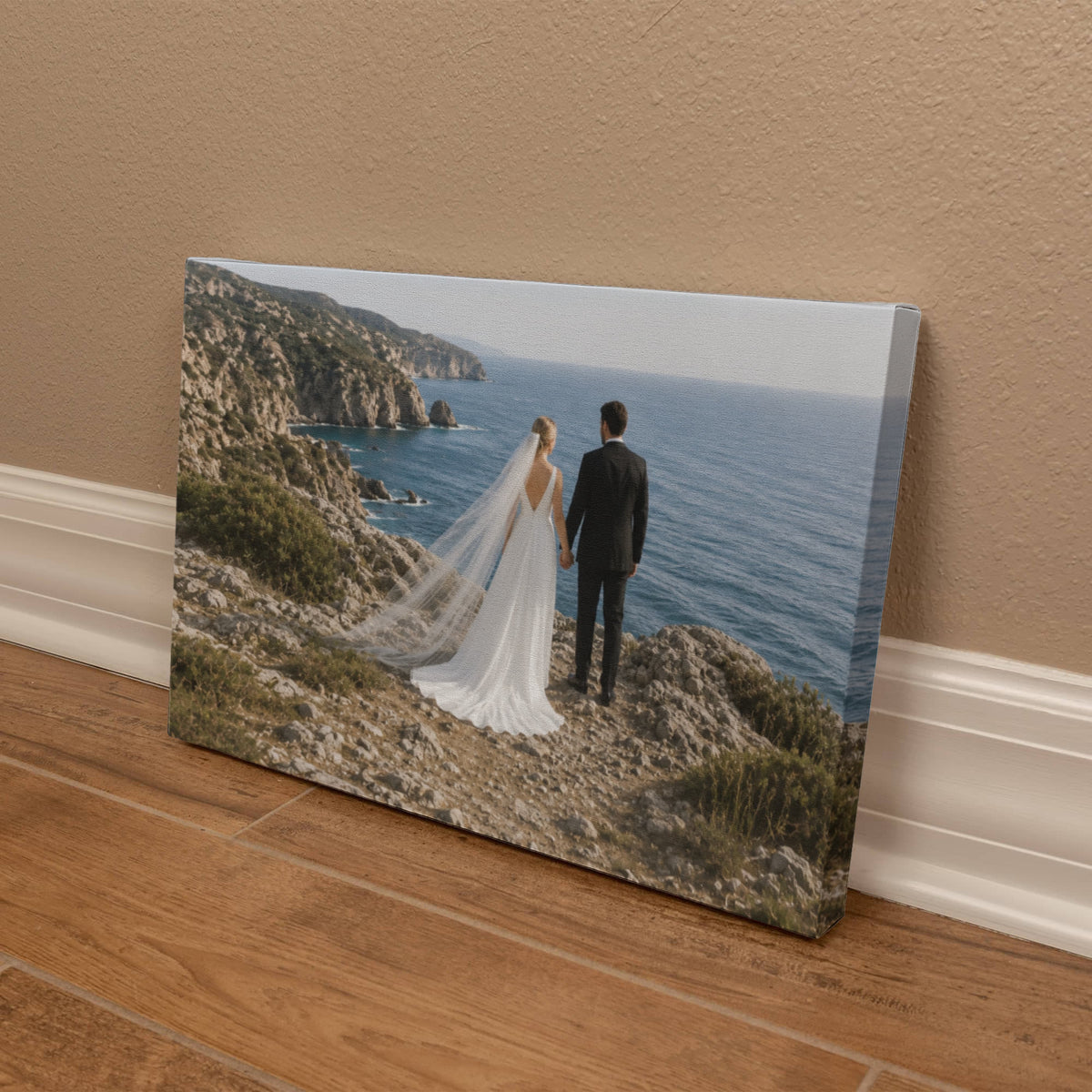 Personalized Wedding Photo Canvas – Custom Wedding Picture Wall Art & Anniversary Keepsake