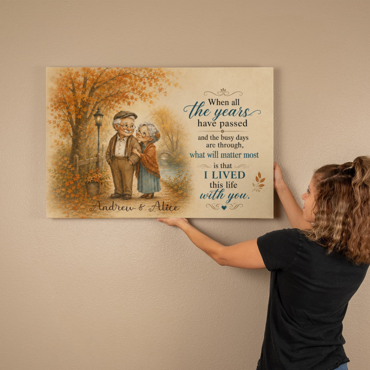 Personalized “I Lived This Life With You” Couples Canvas