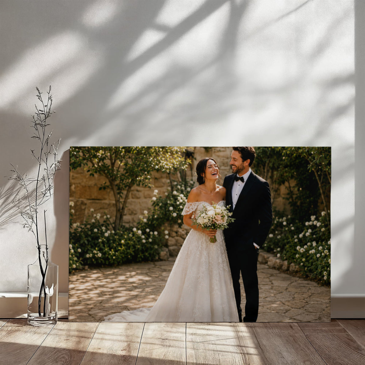 Personalized Wedding Photo Canvas – Custom Wedding Picture Wall Art & Anniversary Keepsake