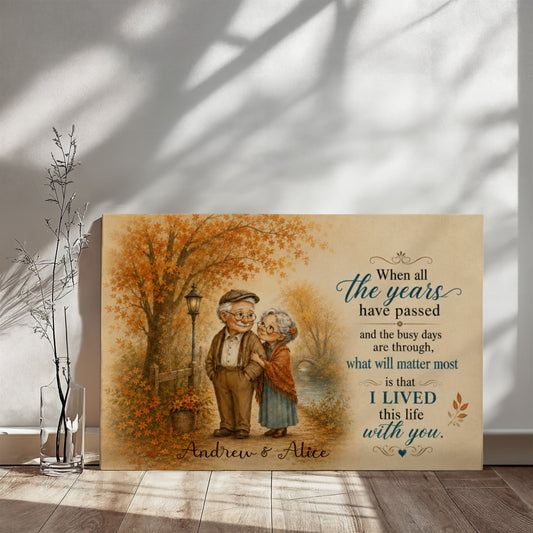 Personalized “I Lived This Life With You” Couples Canvas