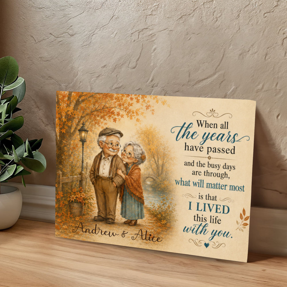Personalized “I Lived This Life With You” Couples Canvas