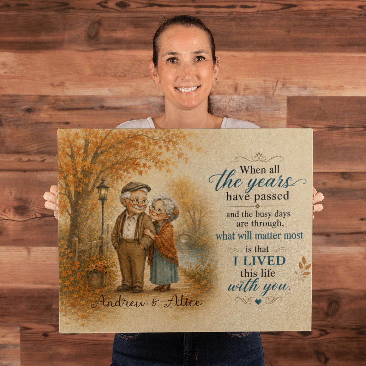 Personalized “I Lived This Life With You” Couples Canvas