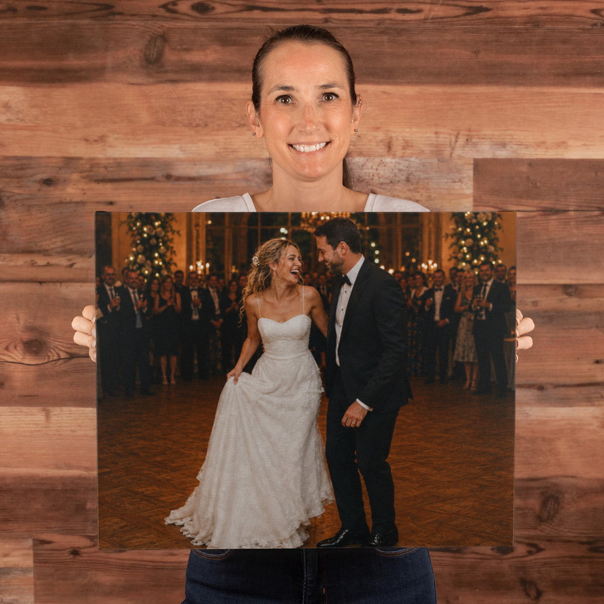 Personalized Wedding Photo Canvas – Custom Wedding Picture Wall Art & Anniversary Keepsake