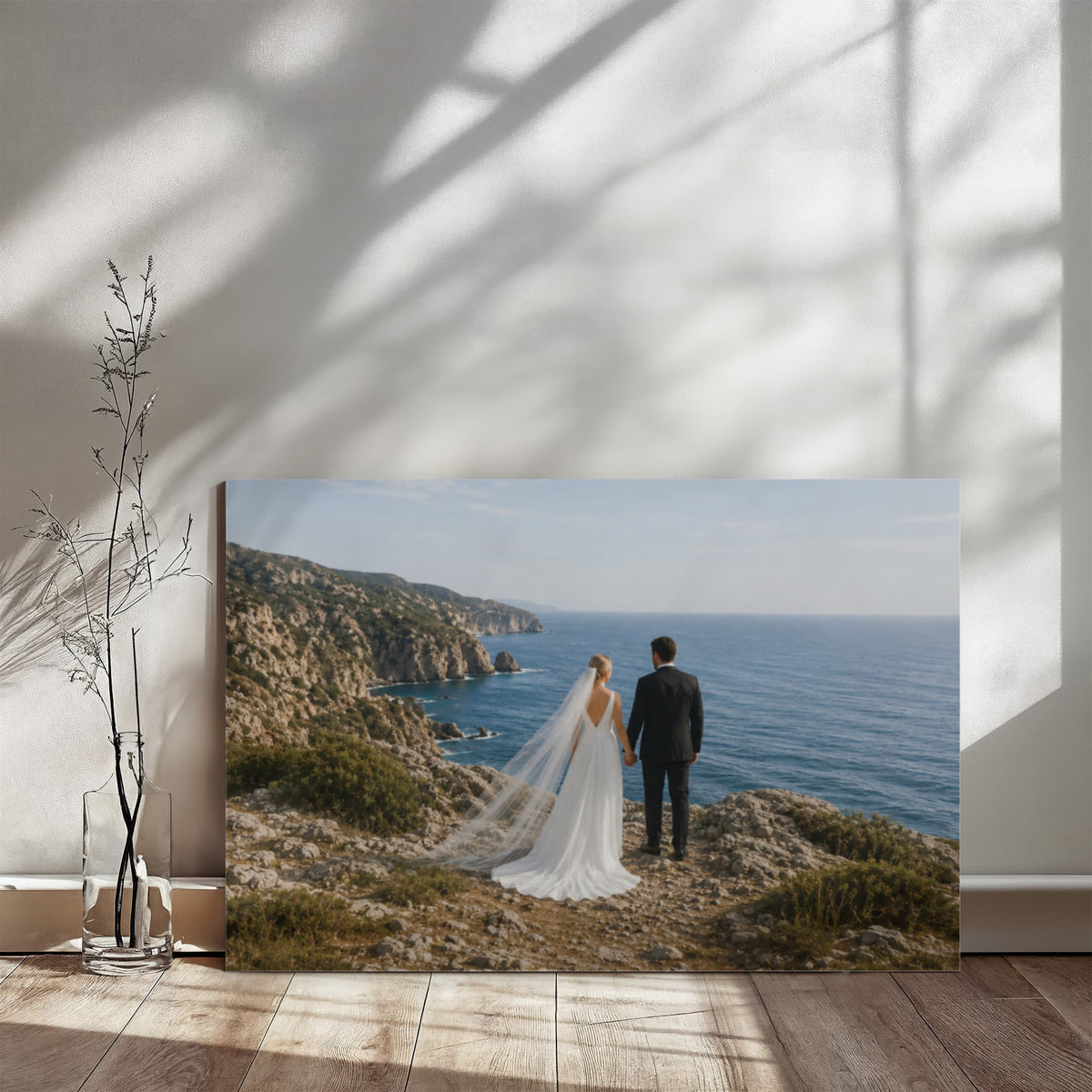 Personalized Wedding Photo Canvas – Custom Wedding Picture Wall Art & Anniversary Keepsake