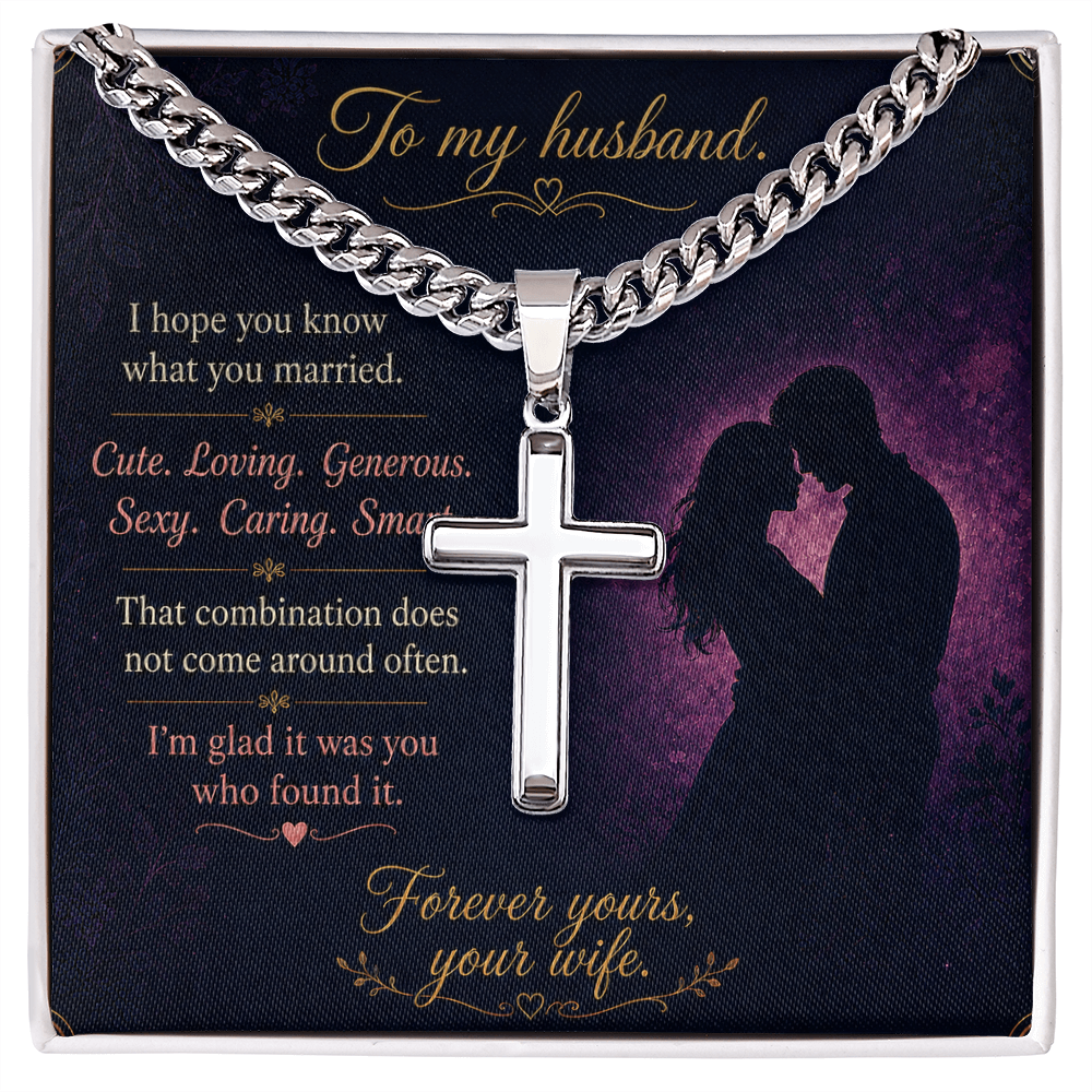 To My Husband – Forever Yours Cross Necklace from Wife