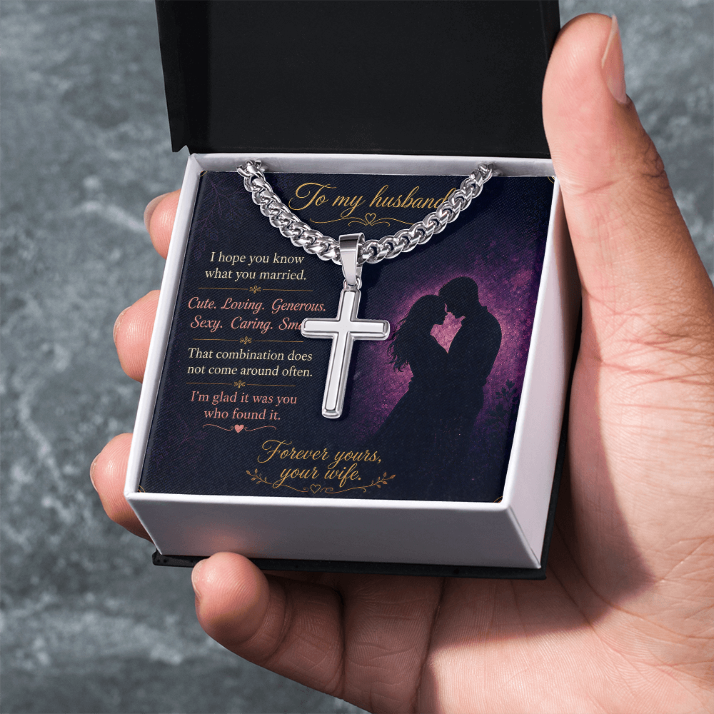 To My Husband – Forever Yours Cross Necklace from Wife