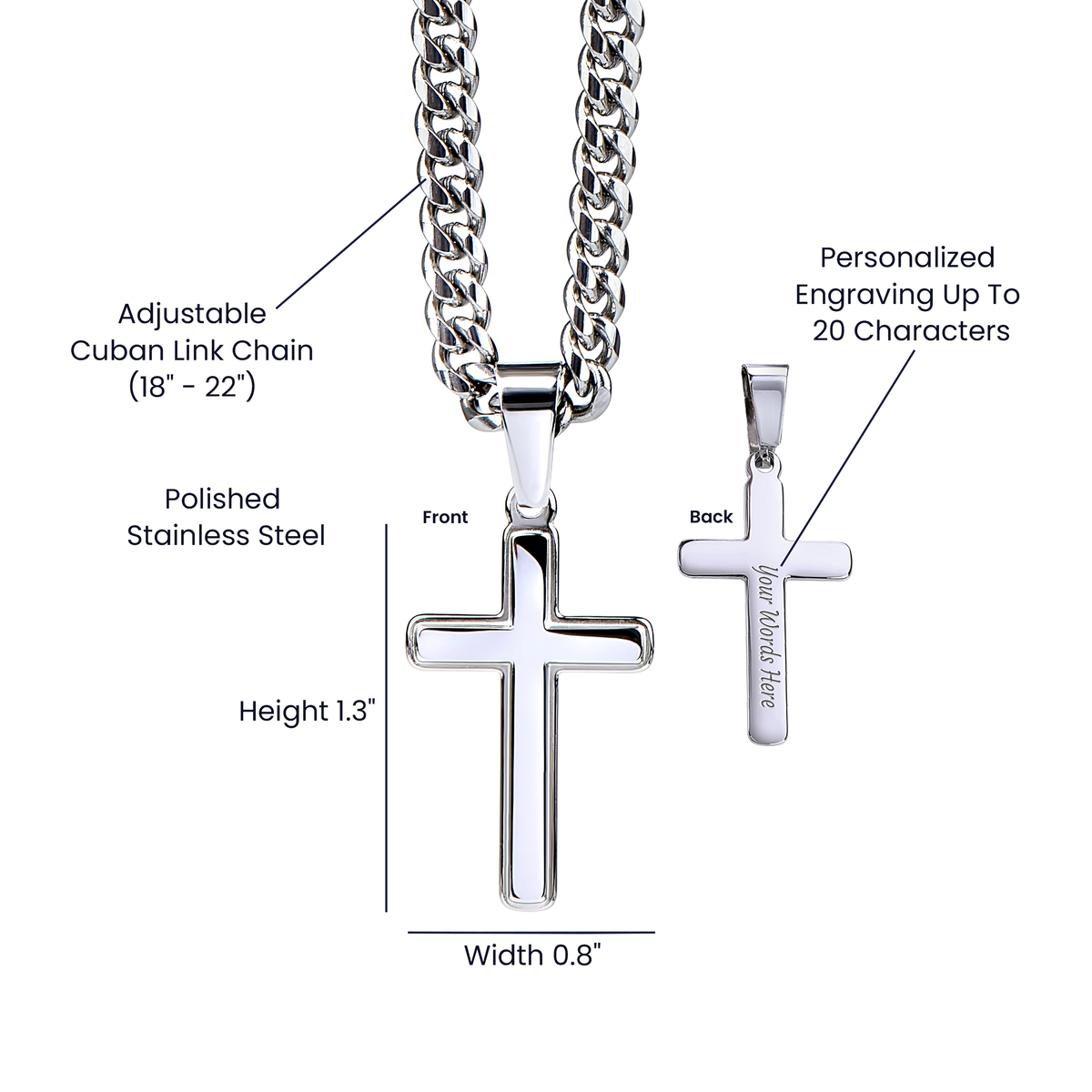 To My Husband – Forever Yours Cross Necklace from Wife