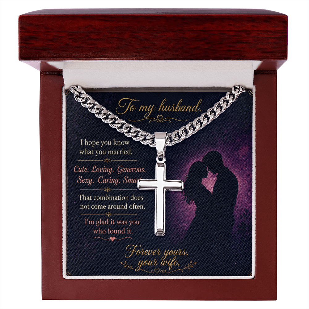 To My Husband – Forever Yours Cross Necklace from Wife