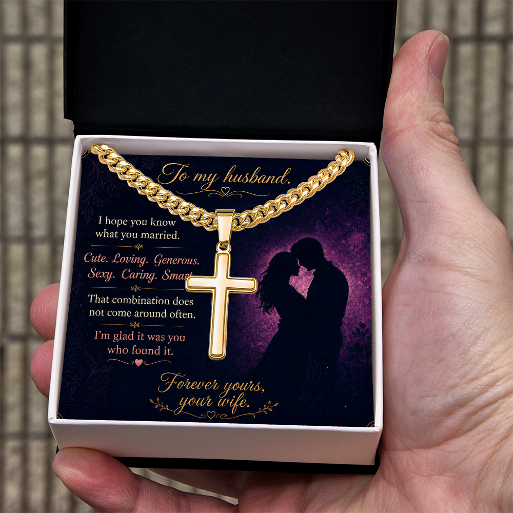 To My Husband – Forever Yours Cross Necklace from Wife