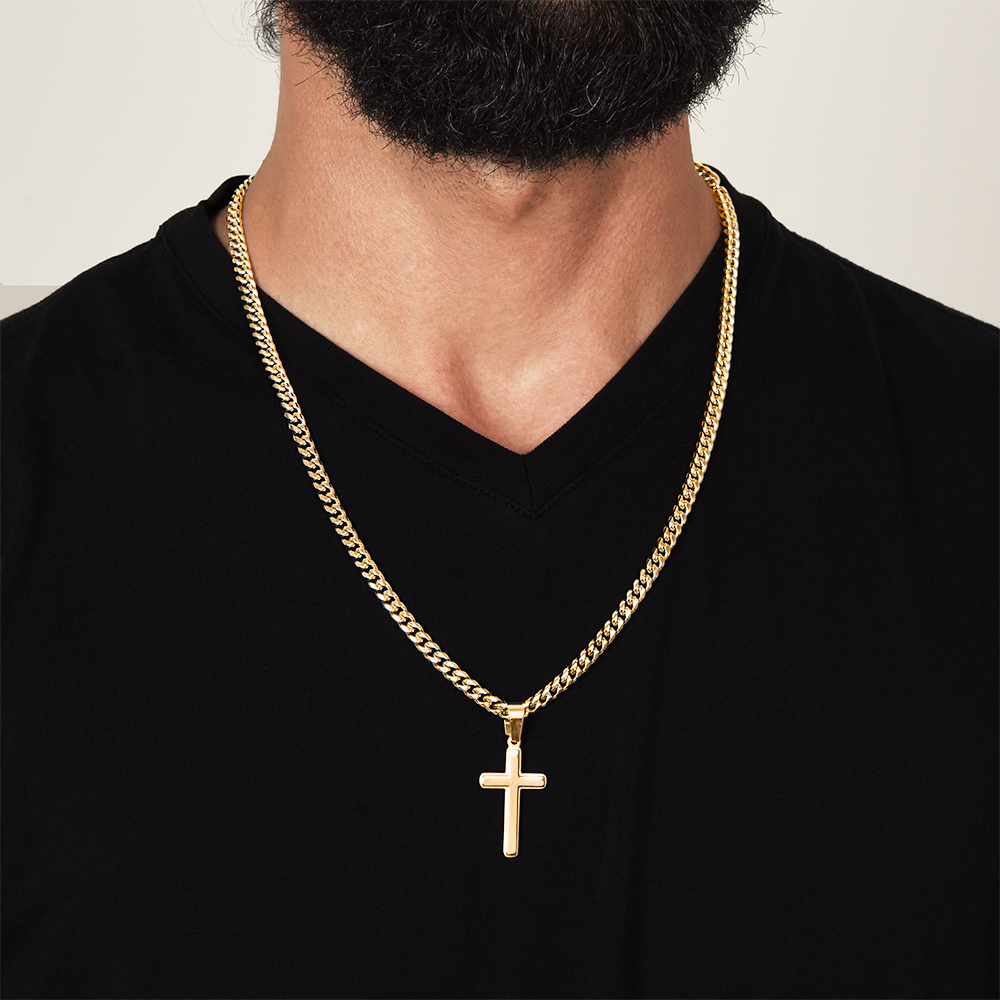 Personalized To My Husband Cross Necklace – Custom Names