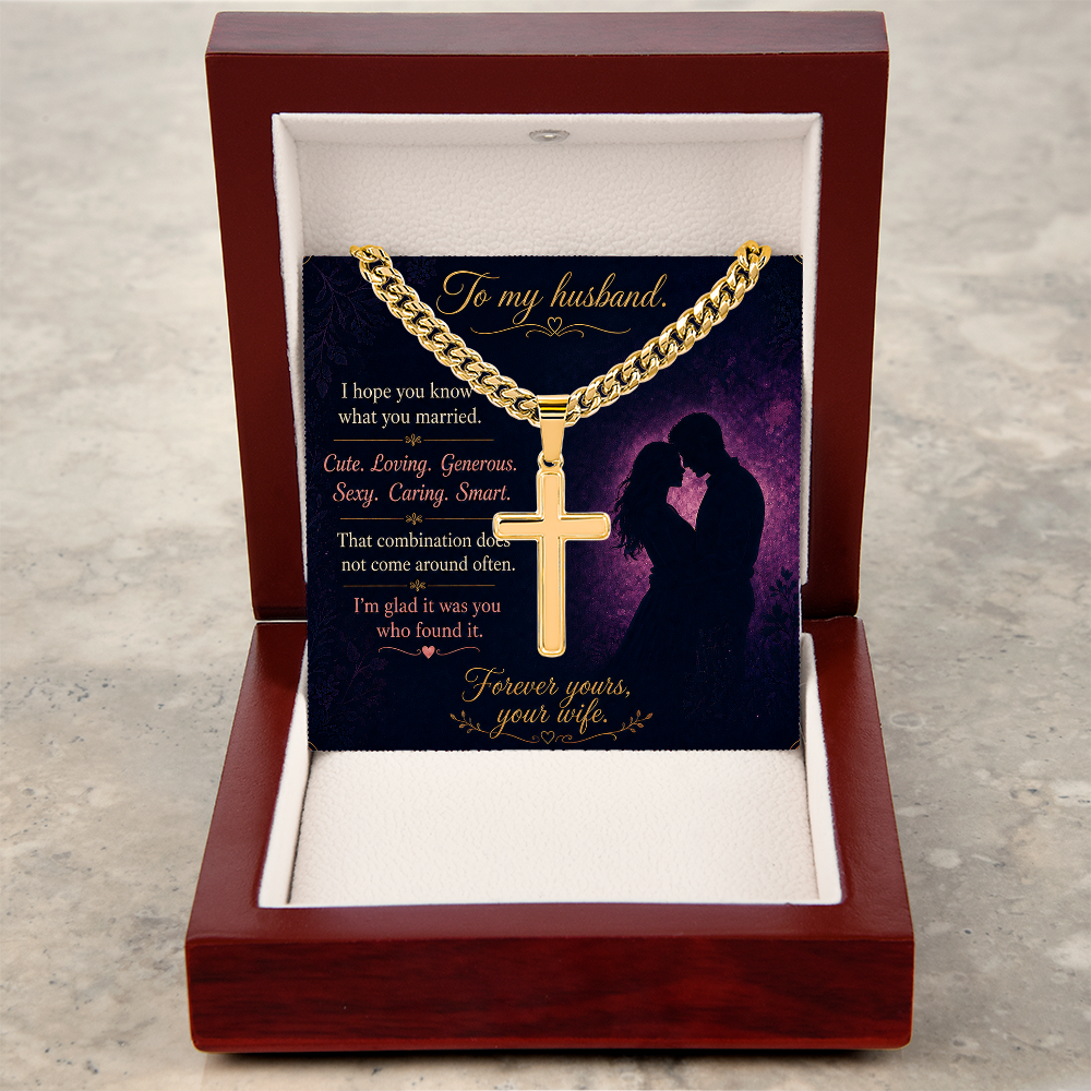To My Husband – Forever Yours Cross Necklace from Wife