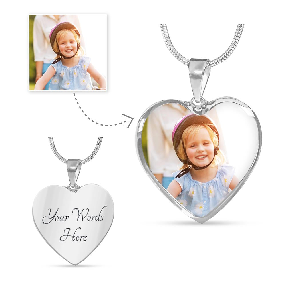 Add Your Own Photo Heart Pendant