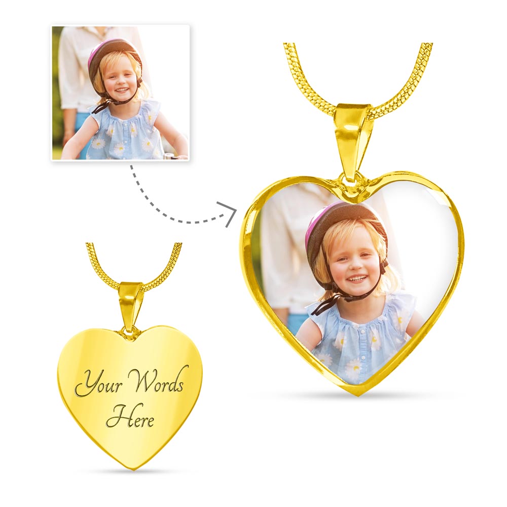 Add Your Own Photo Heart Pendant