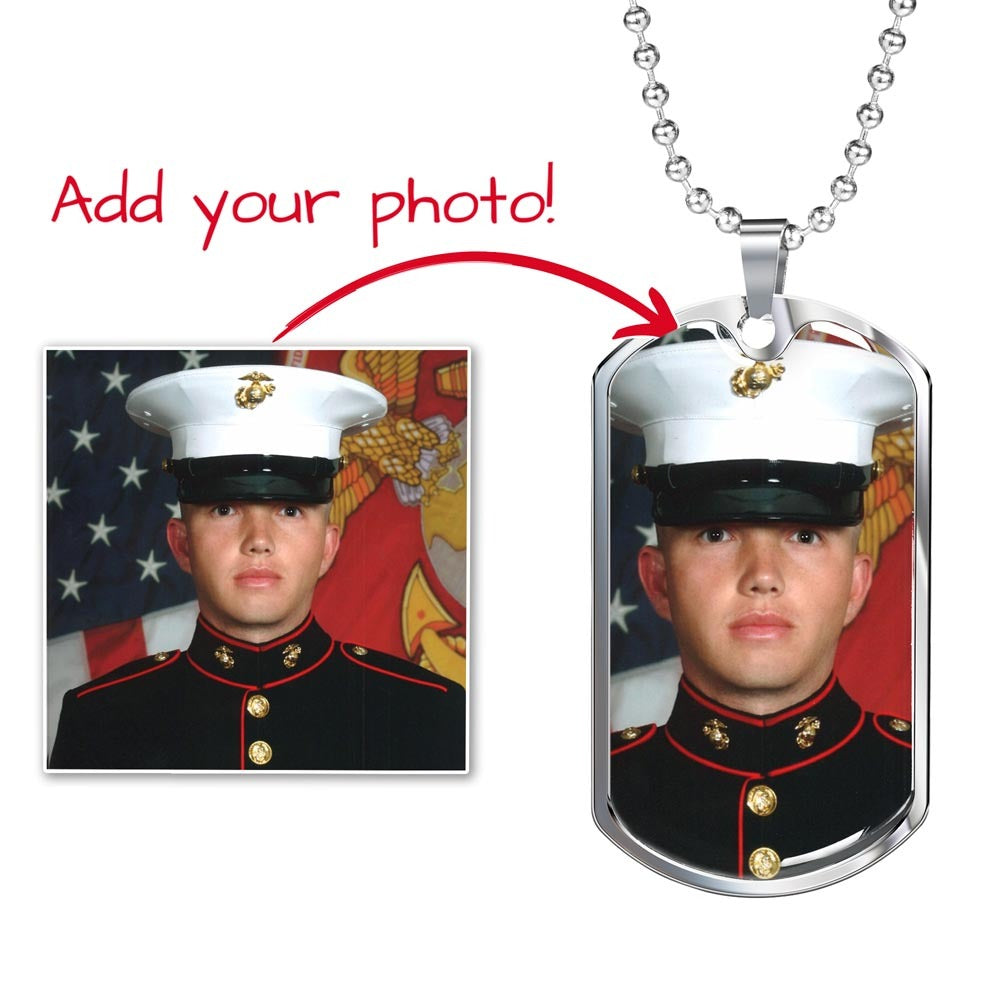 Add Your Own Photo Dog tag Necklace