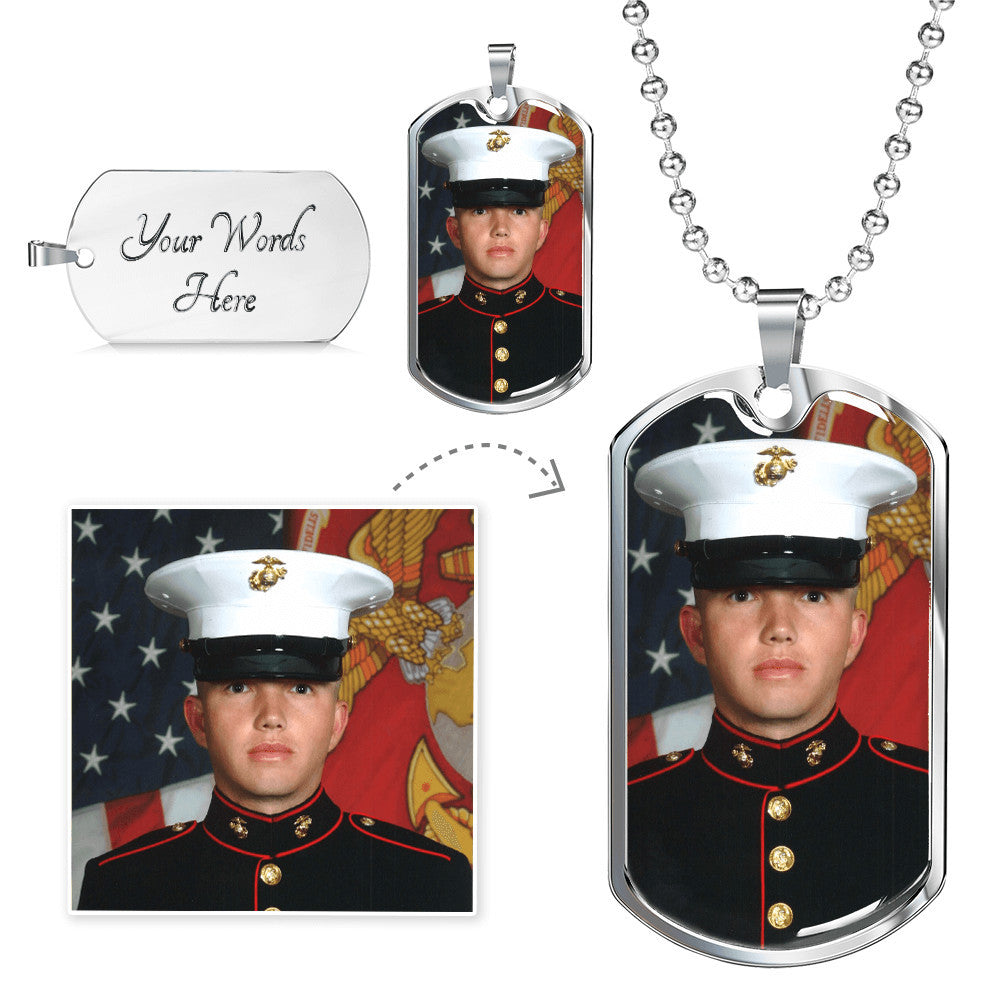 Add Your Own Photo Dog tag Necklace