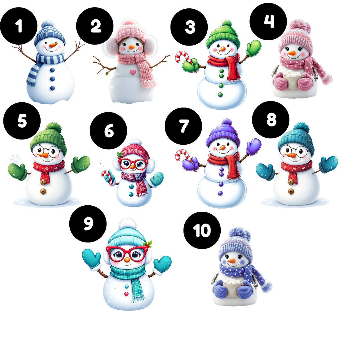 Grandma's Snow Buddies Personalized Grandkids Christmas Ornament